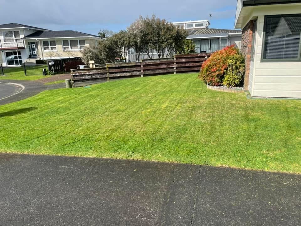Finished residential lawn