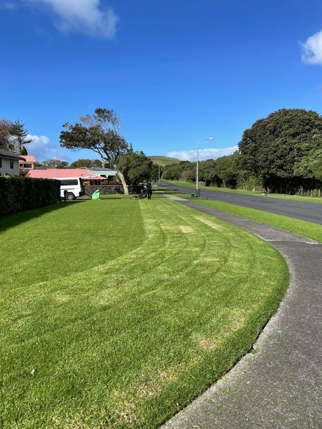 Large lawn mowing and clean finish